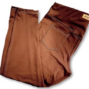 New With Tags Women Plus Size 1X Dark Brown Stretchy Jeggings Leggings